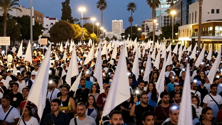 Illustration for: Tel Aviv: 5,000 Protesters Demand State Commission on October 7 Failures